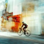 Cyclist in Motion in an Urban Environment
